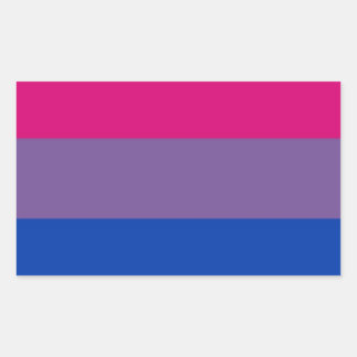Adesivo Retangular Bandeira Bi Para Orgulho Bissexual