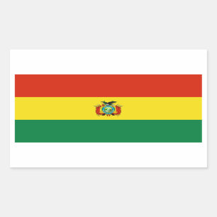 Adesivo Retangular Bandeira Bolívia/Bolívia
