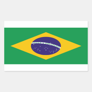 Adesivo Retangular bandeira brasileira