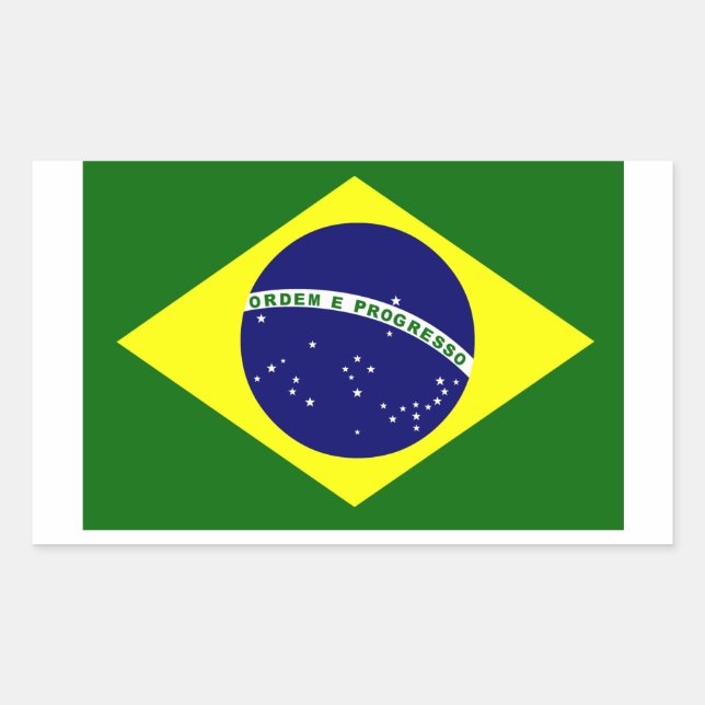 Adesivo Retangular Bandeira brasileira (Frente)