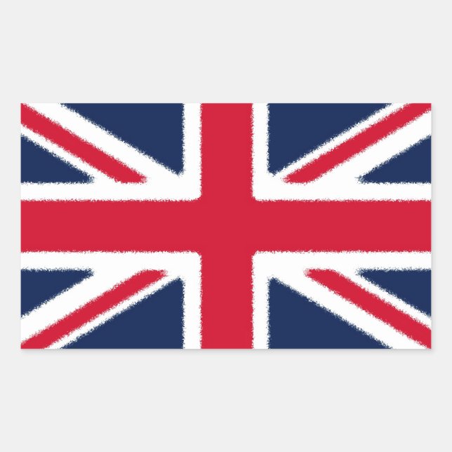 Adesivo Retangular Bandeira Britânica (Frente)