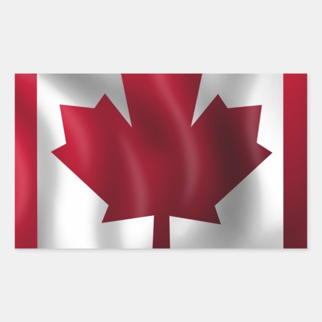 Adesivo Retangular Bandeira canadense (Frente)