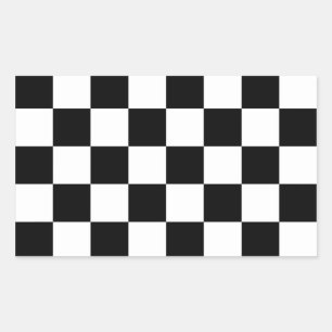 Adesivo Retangular Bandeira Checkered Chequered da auto competência