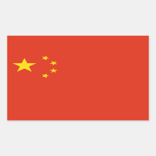 Adesivo Retangular Bandeira chinesa, Bandeira da China