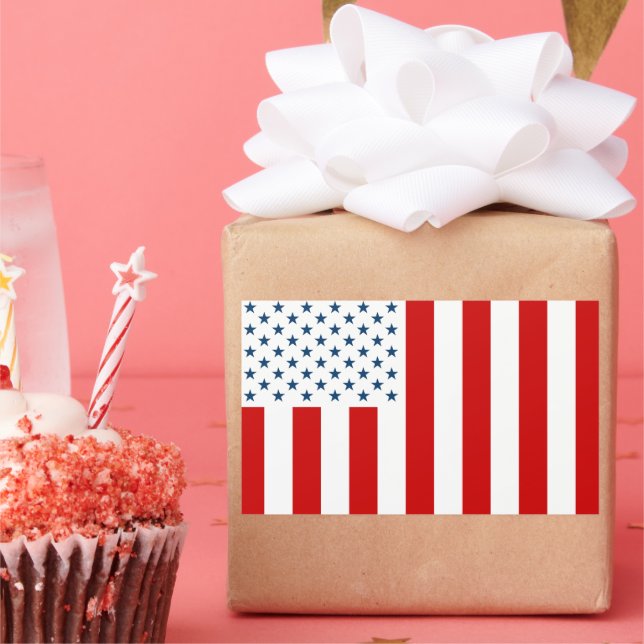 Adesivo Retangular Bandeira Civil dos EUA em tempo de paz (Festa)