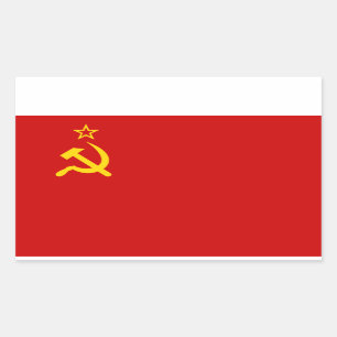 Adesivo Retangular Bandeira comunista URSS de Rússia