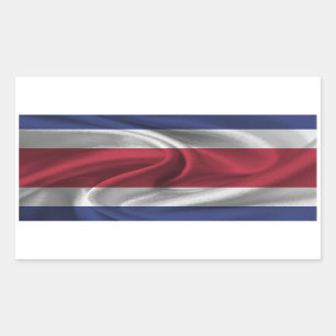 Adesivo Retangular Bandeira Costa Rica