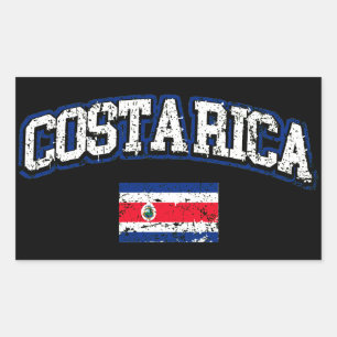 Adesivo Retangular Bandeira Costa Rica