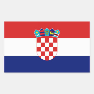 Adesivo Retangular Bandeira croata - Trobojnica