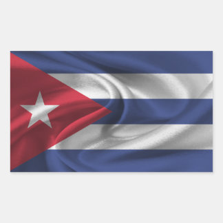 Adesivo Retangular Bandeira Cuba