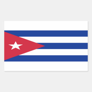 Adesivo Retangular Bandeira cubana, Bandeira de Cuba