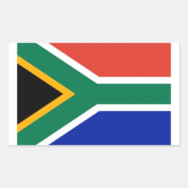 Adesivo Retangular Bandeira da África do Sul (Frente)
