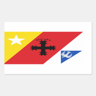 Adesivo Retangular Bandeira da Aguada, Porto Rico