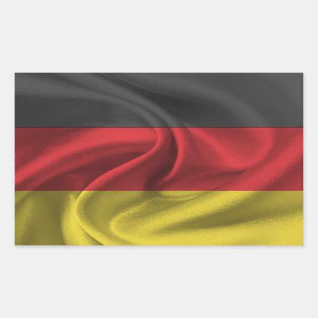 Adesivo Retangular Bandeira da Alemanha (Frente)