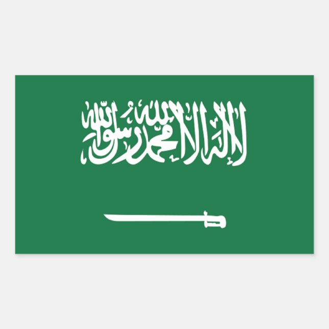 Adesivo Retangular Bandeira da Arábia Saudita (Frente)