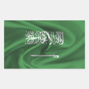 Adesivo Retangular Bandeira da Arábia Saudita