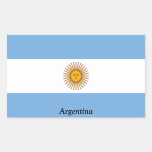 Adesivo Retangular Bandeira da Argentina