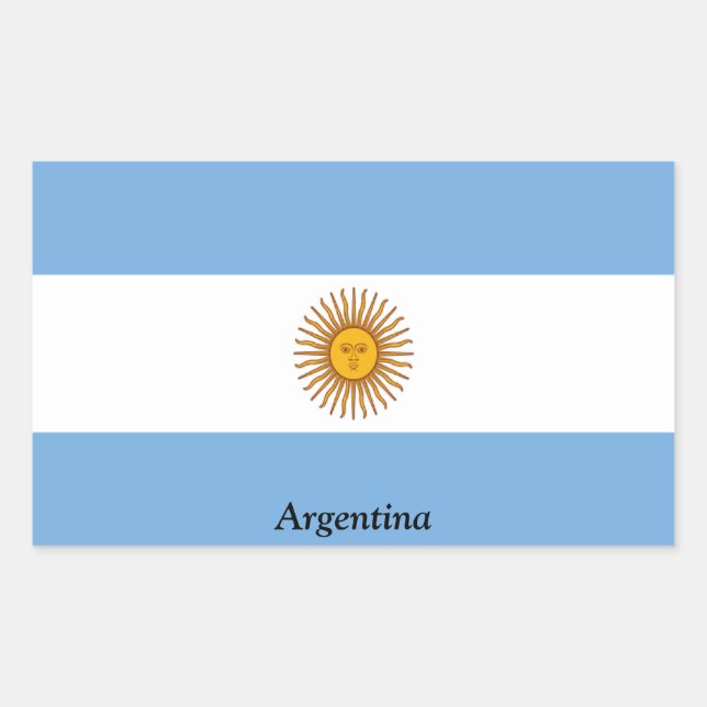 Adesivo Retangular Bandeira da Argentina (Frente)
