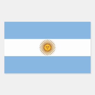 Adesivo Retangular Bandeira da Argentina