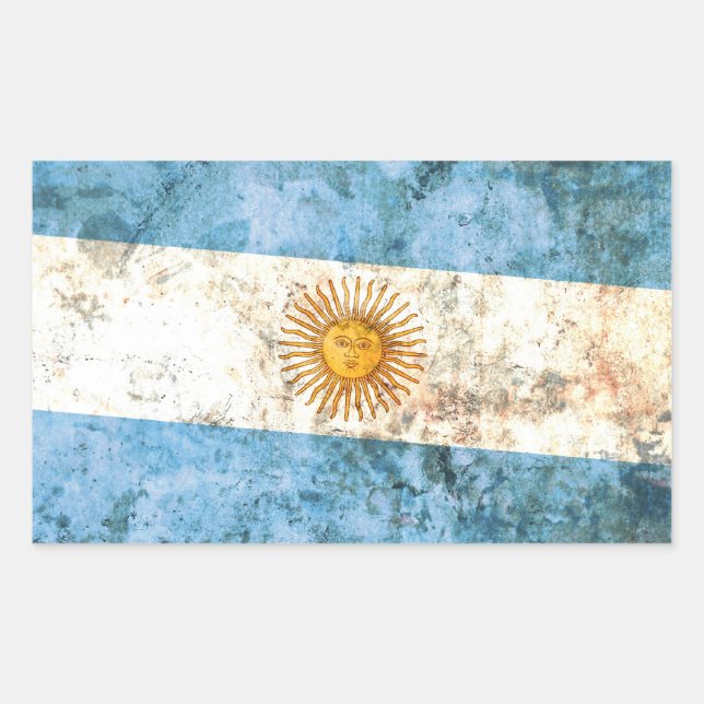 Adesivo Retangular Bandeira da Argentina (Frente)