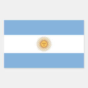 Adesivo Retangular Bandeira da Argentina