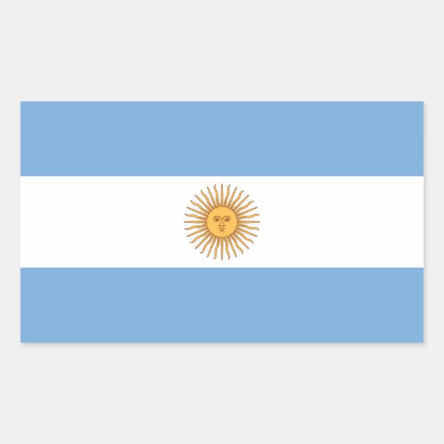 Adesivo Retangular Bandeira da Argentina (Frente)