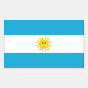 Adesivo Retangular Bandeira da Argentina