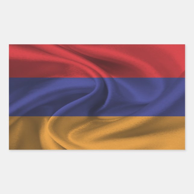 Adesivo Retangular Bandeira da Armênia (Frente)