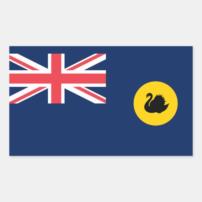 Adesivo Retangular Bandeira da Austrália Ocidental (Frente)