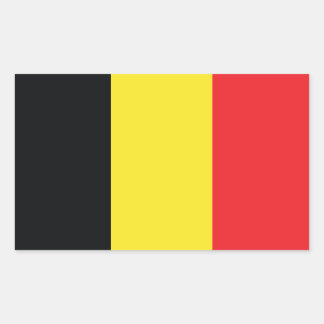 Adesivo Retangular Bandeira da Bélgica