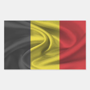 Adesivo Retangular Bandeira da Bélgica