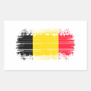 Adesivo Retangular Bandeira da Bélgica