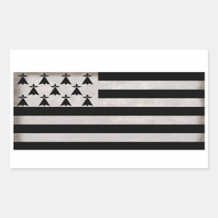 Adesivo Retangular Bandeira da Bretanha