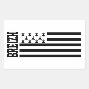 Adesivo Retangular Bandeira da Bretanha, França