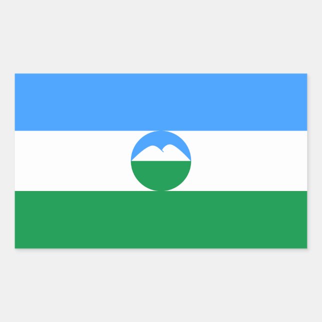Adesivo Retangular Bandeira da Cabárdia-Balcária (Frente)