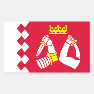 Adesivo Retangular Bandeira da Carélia do Norte