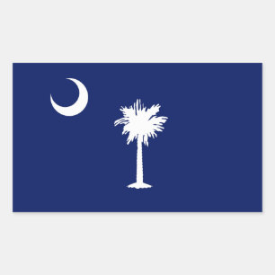 Adesivo Retangular Bandeira da Carolina do Sul