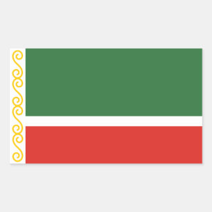 Adesivo Retangular Bandeira da Chechênia
