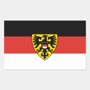 Adesivo Retangular bandeira da cidade de Reutlingen alemanha símbolo
