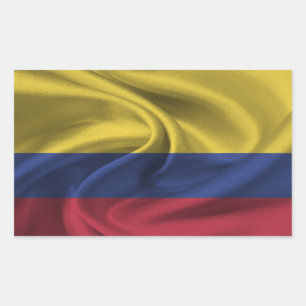 Adesivo Retangular Bandeira da Colômbia