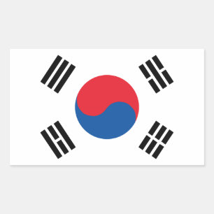Adesivo Retangular Bandeira da Coreia do Sul