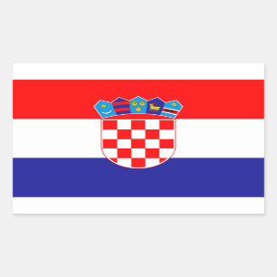 Adesivo Retangular Bandeira da Croácia