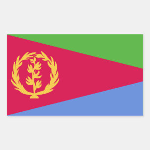 Adesivo Retangular Bandeira da Eritreia