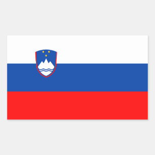 Adesivo Retangular Bandeira da Eslovênia