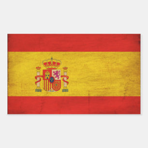 Adesivo Retangular Bandeira da espanha