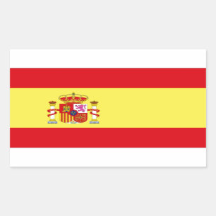 Adesivo Retangular Bandeira da Espanha