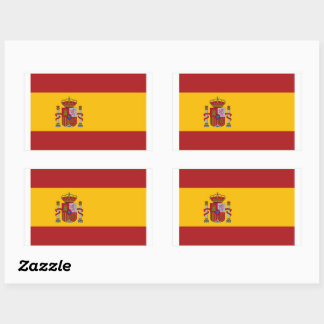 Adesivo Retangular Bandeira da Espanha | Bandeira Nacional da Espanha