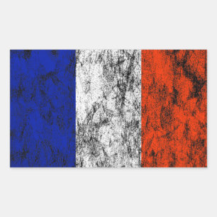 Adesivo Retangular bandeira da França