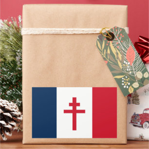 Adesivo Retangular Bandeira da França Livre