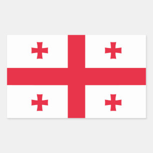 Adesivo Retangular Bandeira da Geórgia